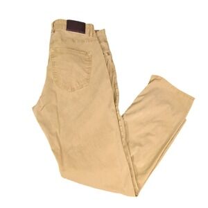 Peter Millar Crown Crafted Mens 34x32 Fit 34x28 Tan Tencel Cotton Stretch Pants